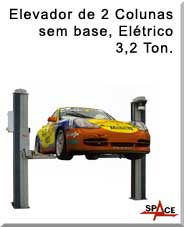 Elevador de 2 colunas elétrico sem base de 3.2 Ton