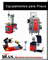 Sicam - Equipamentos para pneus. Alinhadora de dire&ccedil;&otilde;es, equilibradoras de rodas, desmontadoras montadoras de rodas ligeiros e pesados. M&aacute;quinas de desmontar pneus de pesados e industriais. Equilibradoras de pneus runflat e desmontadores para pneus RFT