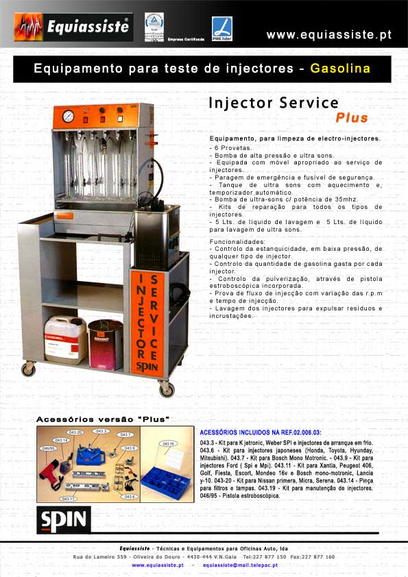 Teste e Reparação de injectores a Gasolina Electro Injectores