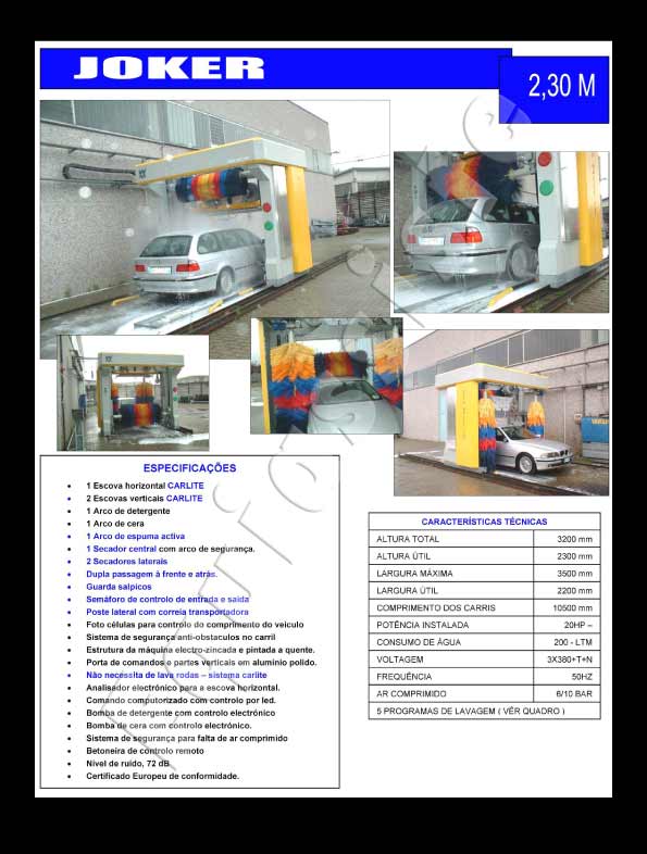 WMC - Porticos e tuneis de lavagem - Lavagem automatica de automoveis comerciais e pesados