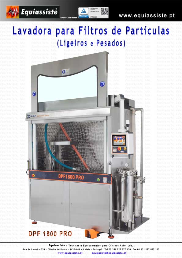 Equiassiste - Máquina de Limpeza lavagem de Filtros de Particulas DPF Diesel Particulate Filter