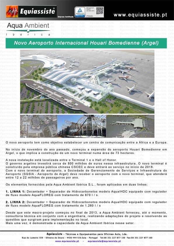 Aqua Ambient Portugal Separação Separadores de Hidrocarbonetos obras aeroporto argel
