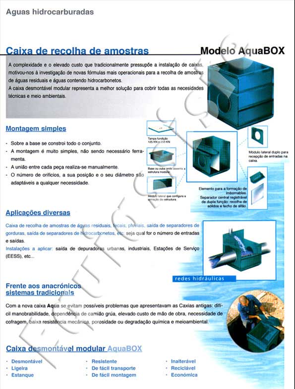 separadores de hidrocarbonetos caixa de amostra