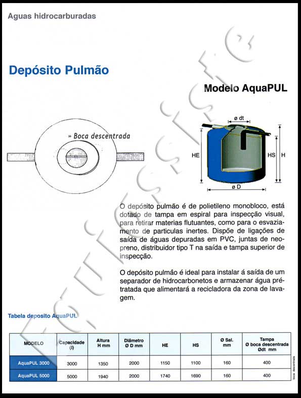 separadores de hidrocarbonetos deposito pulmao