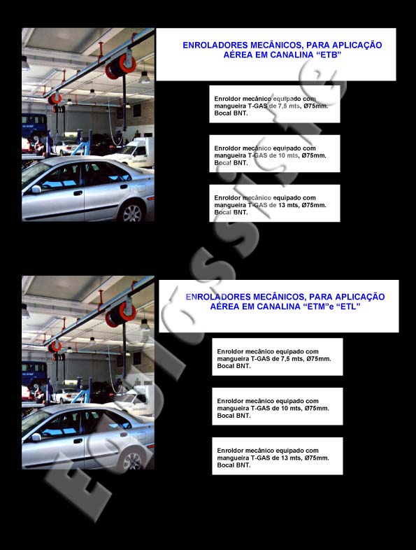 Extração de gases de escape para oficinas de automóveis