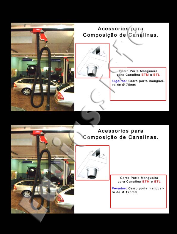 Extração de gases de escape para oficinas de automóveis