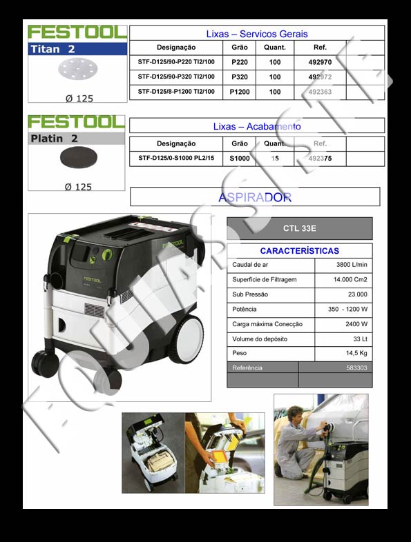 Festool - equipamentos para pintura e repintura automovel - ferramentas electricas e pneumaticas