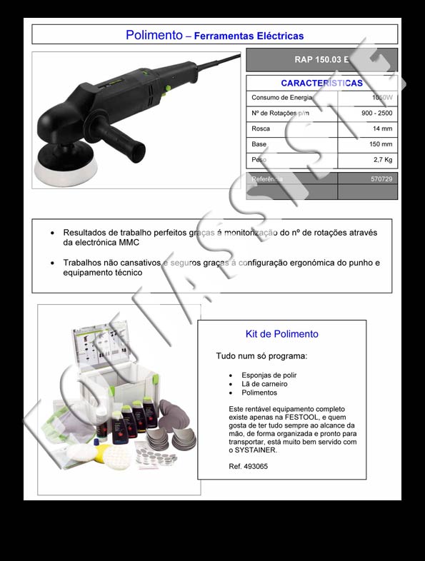 Festool - equipamentos para pintura e repintura automovel - ferramentas electricas e pneumaticas