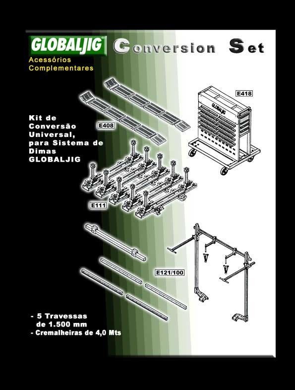 Globaljig esticadores de carroçaria  esticador de carroçaria serviços rápidos acessórios especiais para chapeiro chapa e pintura torre de esticar carroçarias robotizada traxo medição electrónica de cotas para carroçaria automóvel elevadores para zonas de preparação de pintura e diverso material associado a reparação de carroçaria automóvel