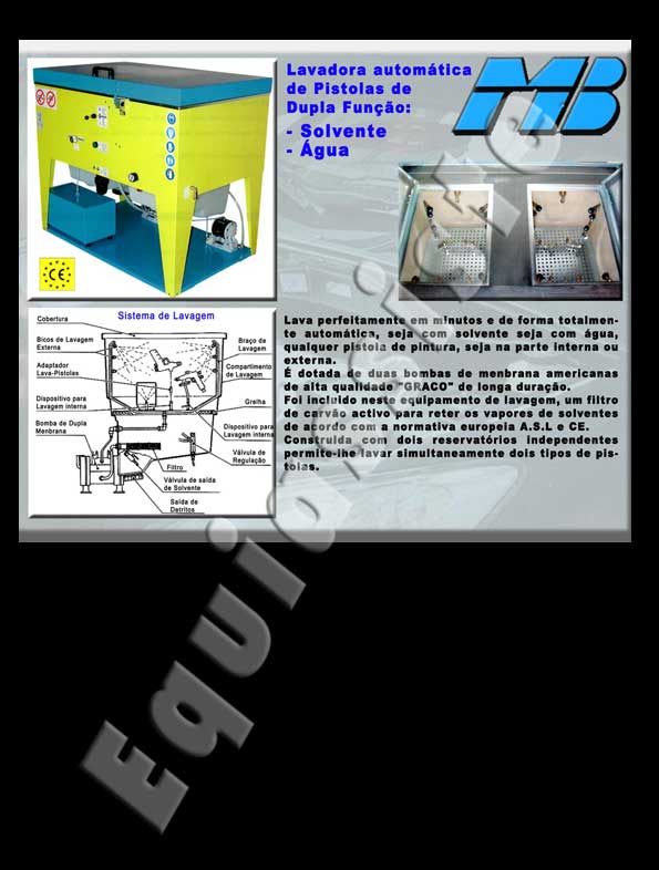 www.equiassiste.pt - Maquina de lavar pistolas de pintura auto - solvente ou tintas de agua