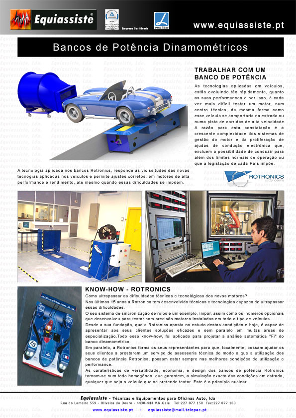 Trabalhar com um banco de potência 2WD dinamométrico