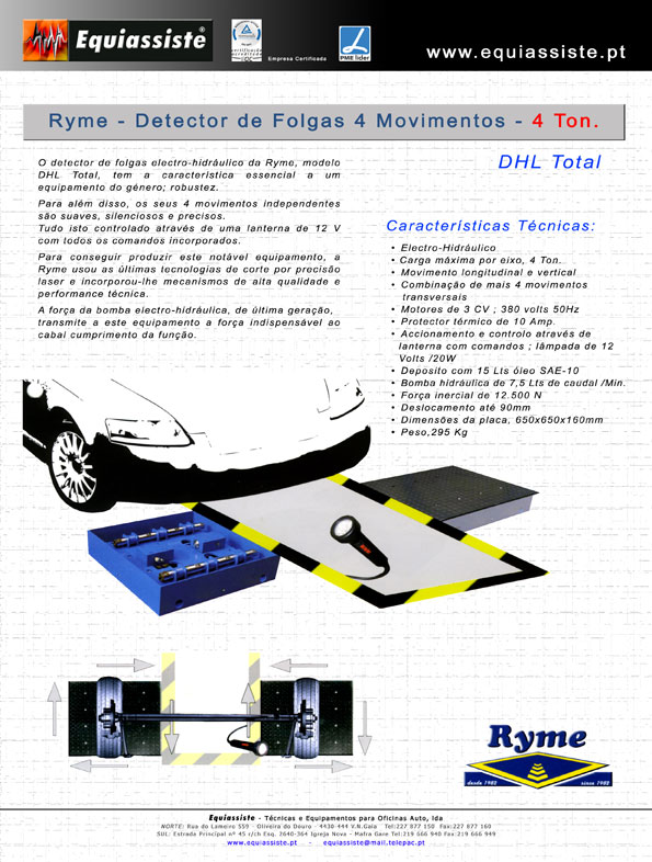 Venda de Equipamentos para Centros de Inspecção nova Legislação 2010