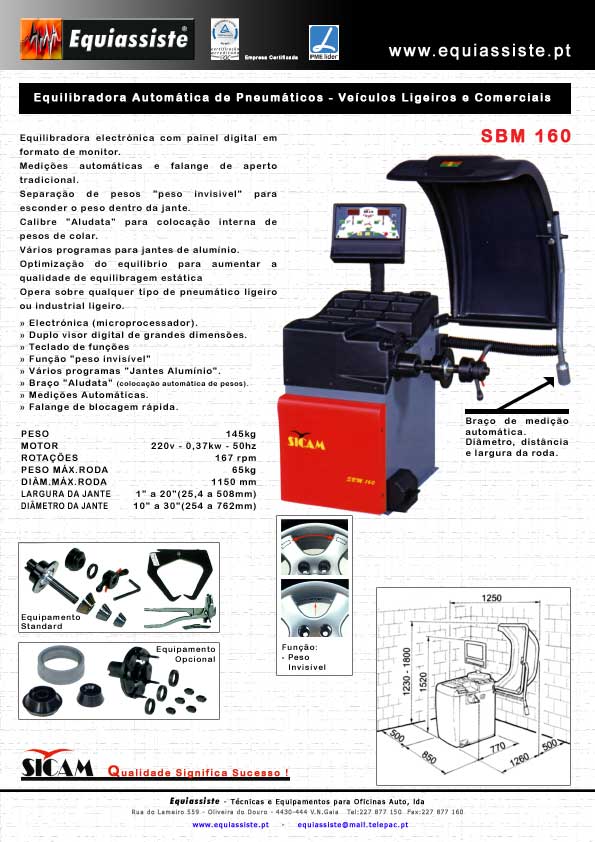 Sicam - Equilibradora de ligeiros com medição automática