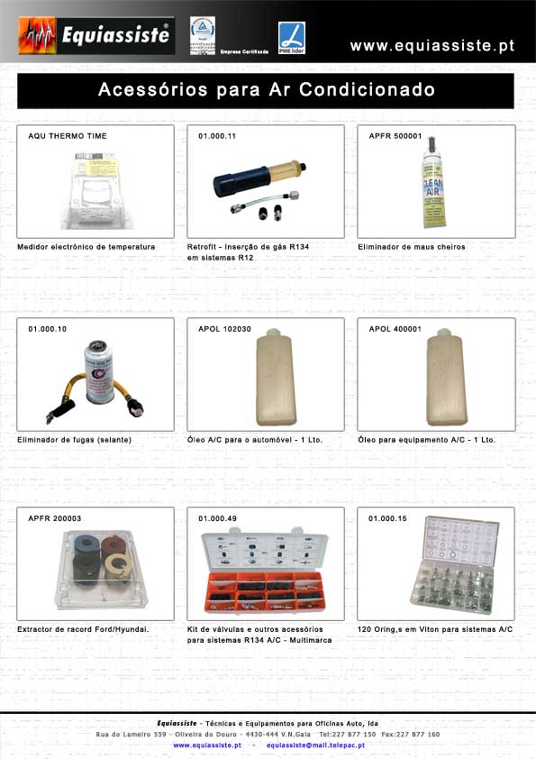 Acessorios para ar condicionado automovel ligeiros hibridos comerciais autocarros e pesados