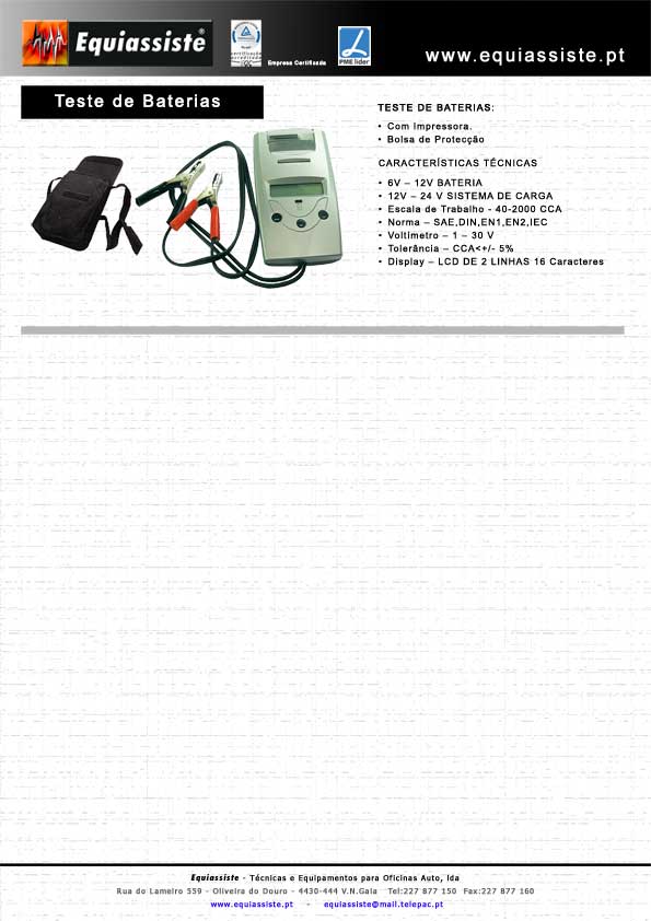 Teste de Baterias Automóvel