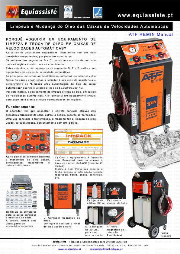 Mudança e limpeza de óleo em caixas de velocidades automaticas - acessórios especiais para ATF