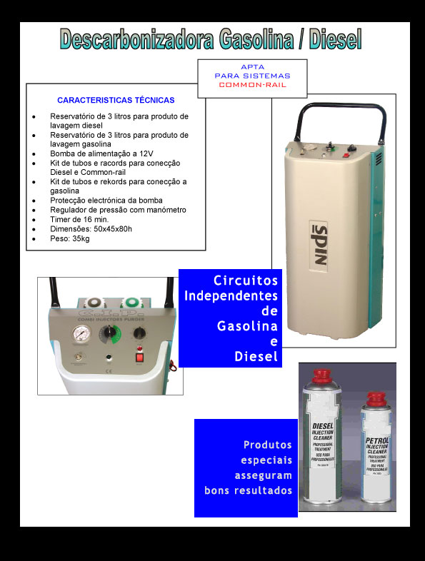 Descarbonizadora para motores a gasolina e diesel